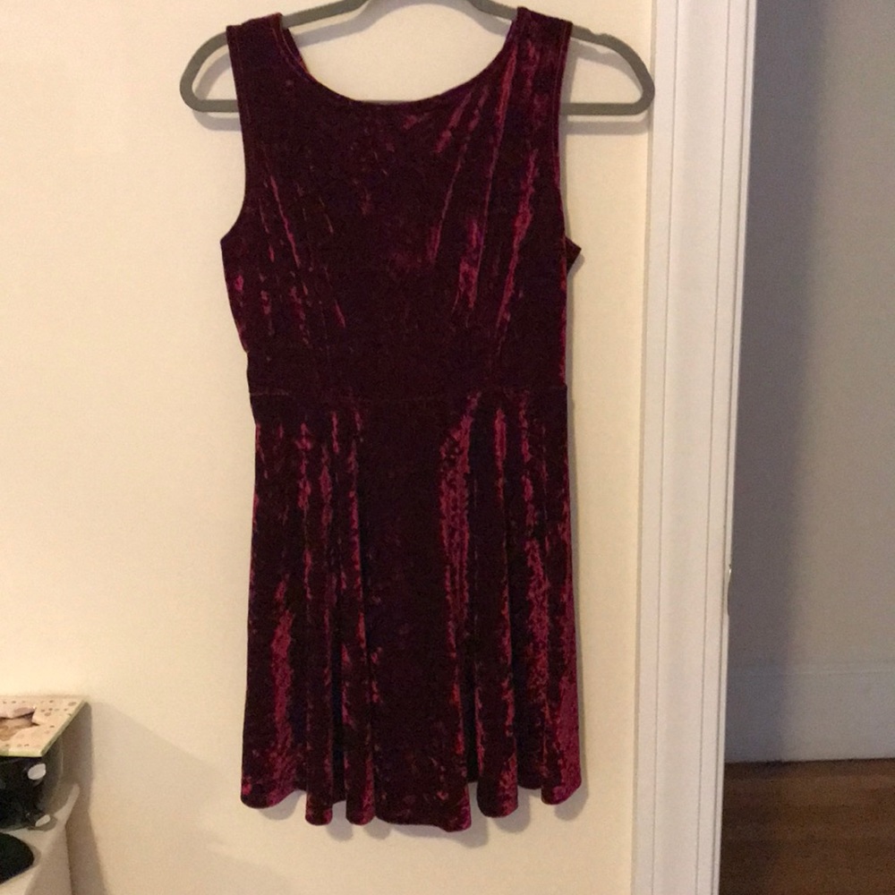 Fit and Flare Velvet Red Dress