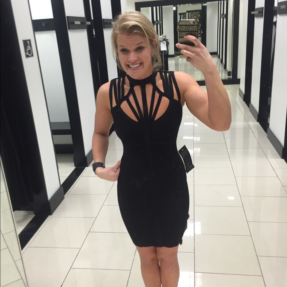 NWT Bebe Black body-con dress