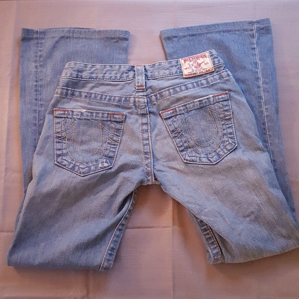 True Religion Bobby Distressed Flare Jeans