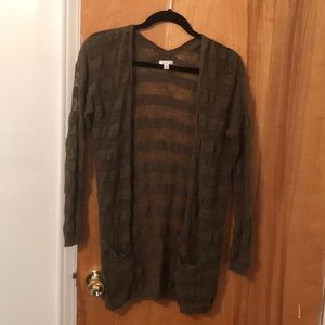 Nordstrom “BP” brand Olive green cardigan