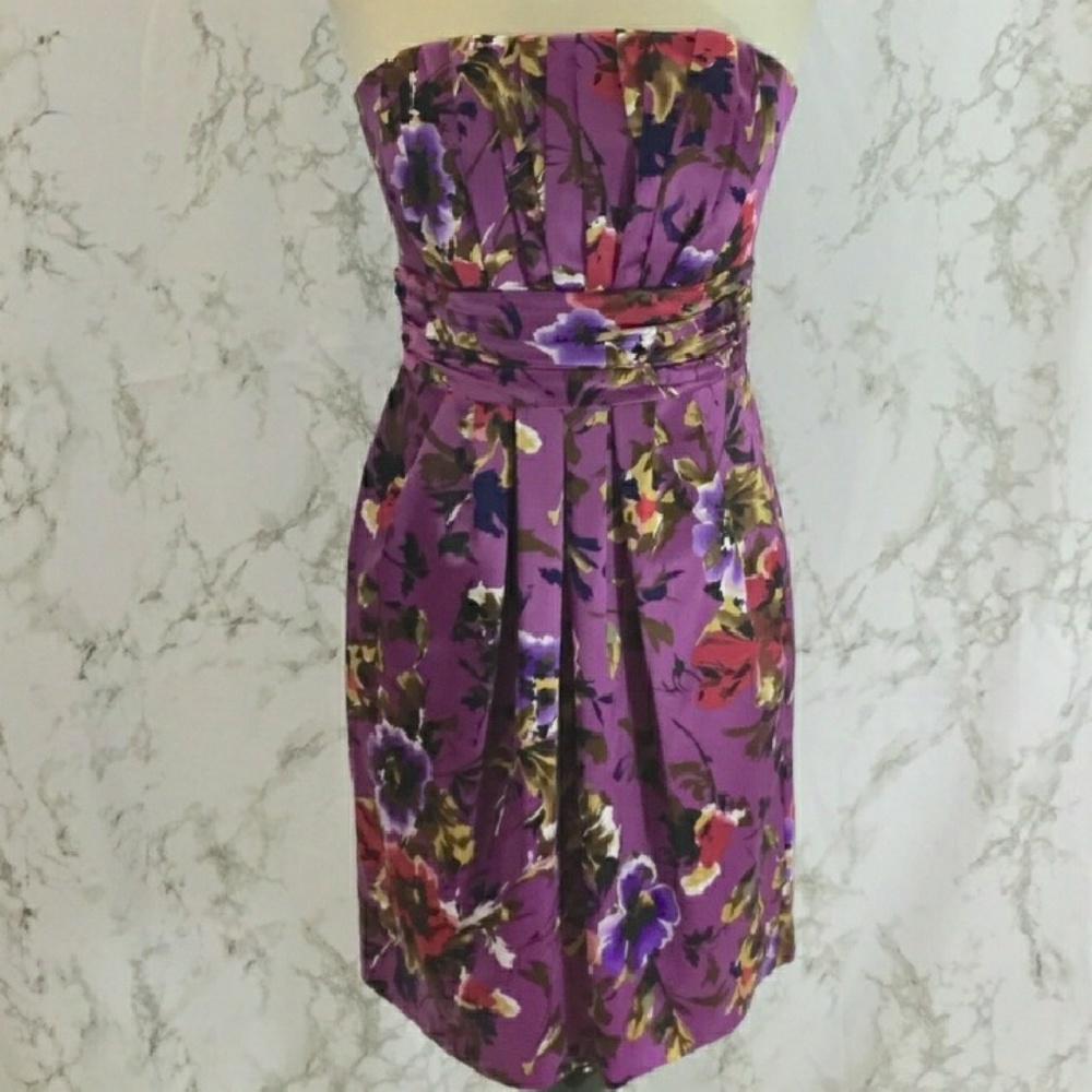 Floral Winery Strapless Dress - Picture 1 of 3