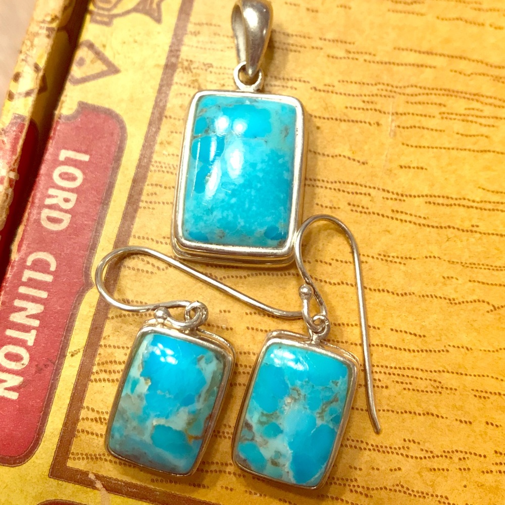 Turquoise and Sterling Silver jewelry set