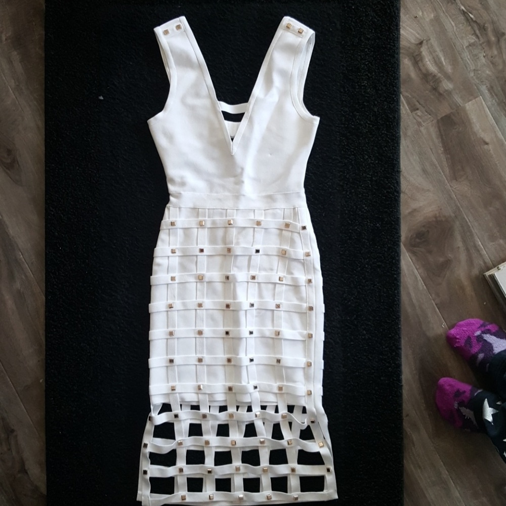 Sia cage skirt bandage dress