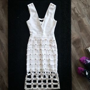 Sia cage skirt bandage dress