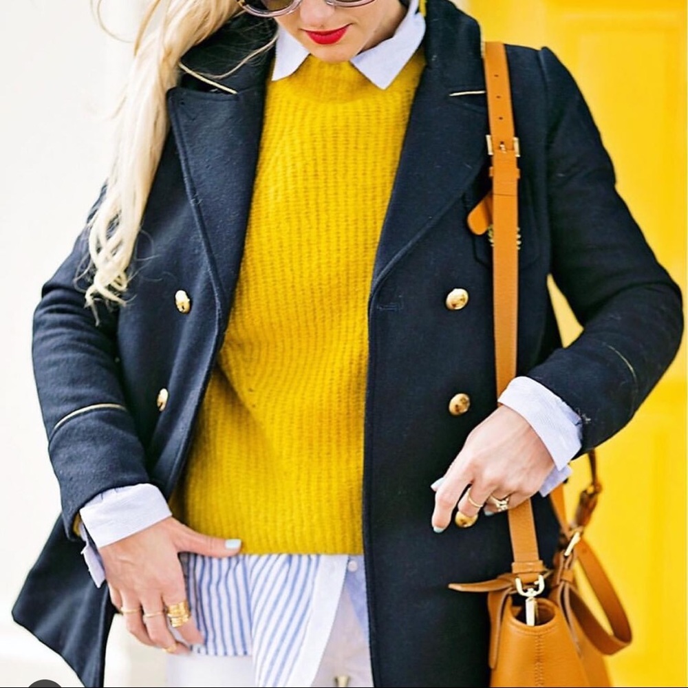Navy Military Inspired Coat