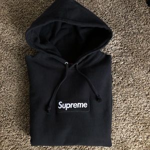 Supreme FW/16 Black Box Logo Pullover Hoodie