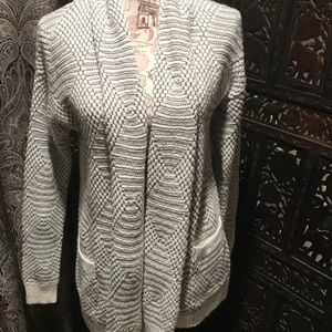 Merona CARDI GREY/WHITE BNWT W/POCKETS BNWT