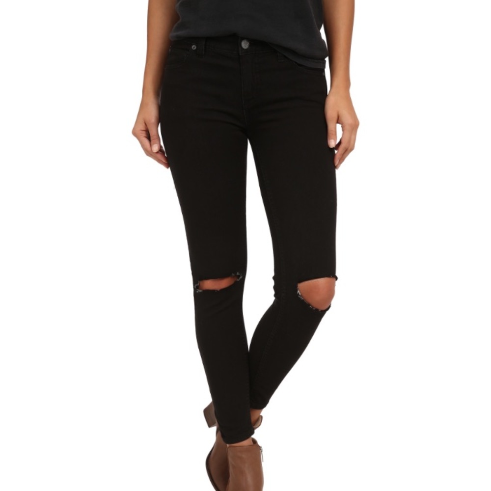 Free People Knee Rip Ankle Skinny, size 27