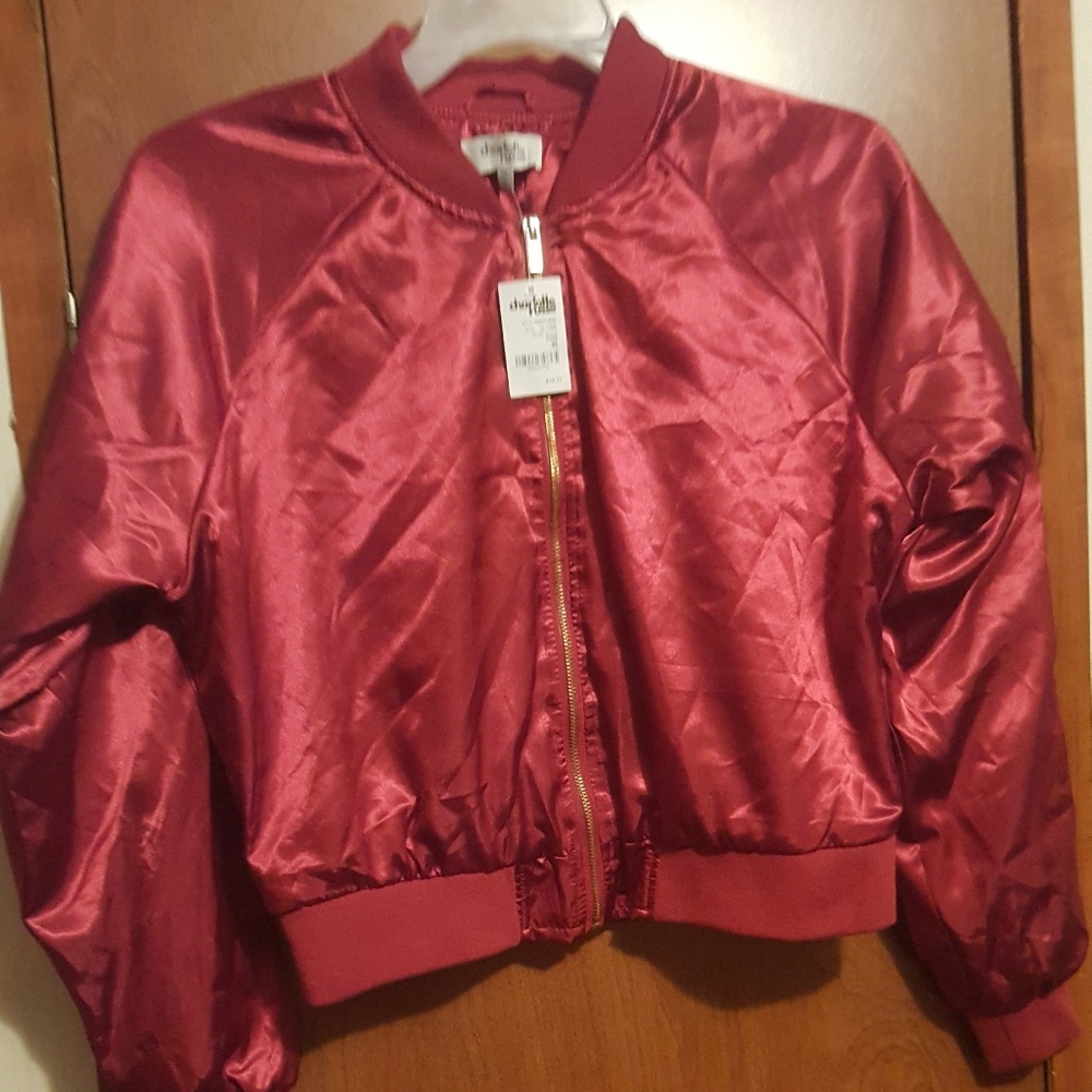 Charlotte Russe Red Bomber Jacket