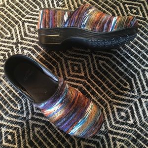 Dansko Vegan Pro Multi Color Yarn Clogs