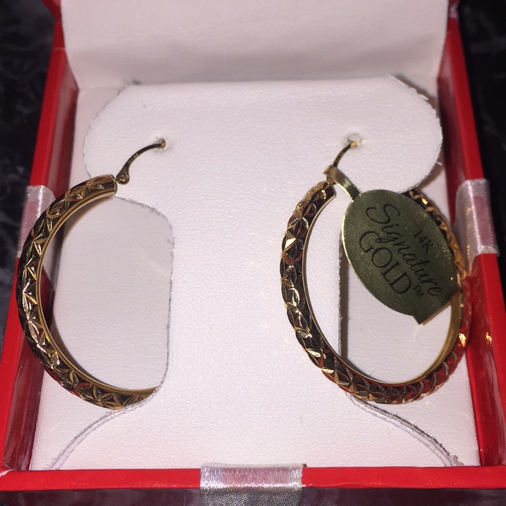 14k gold hoops