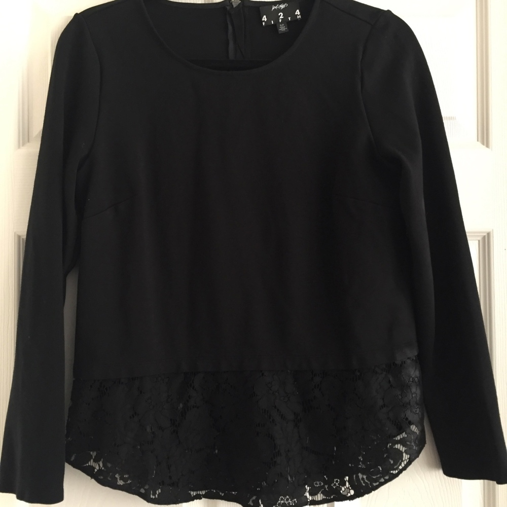 Black Layered Lace top