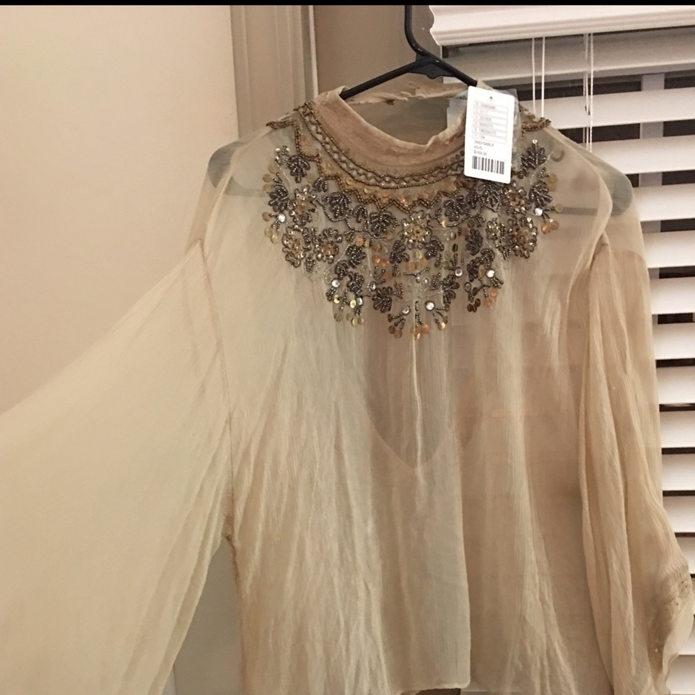 Shear urban outfitters top with beads