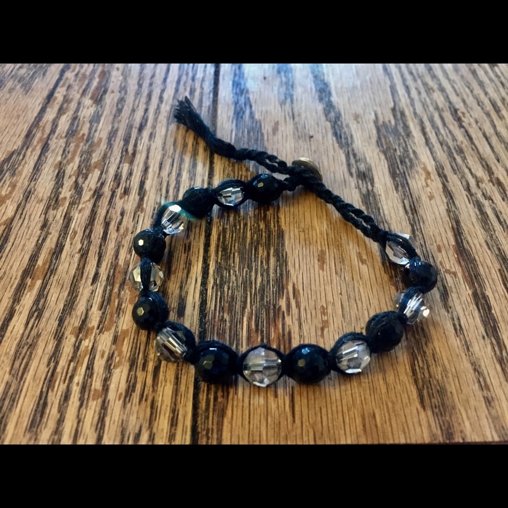 Chan Luu black and clear mix adjustable bracelet