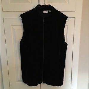 Chico's black velvet vest