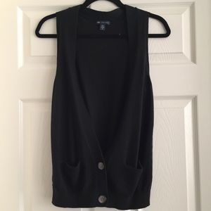 Black cashmere sweater vest
