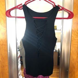 Black cut out tank