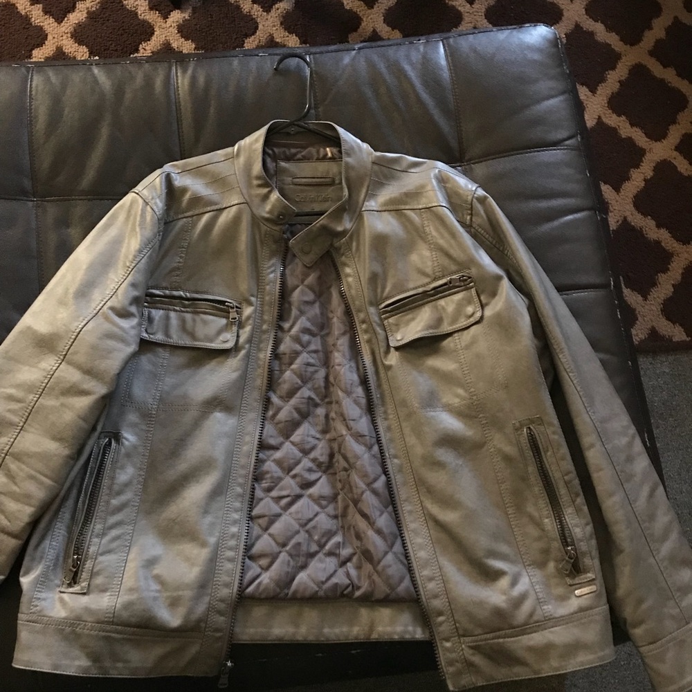 Calvin Klein faux leather jacket