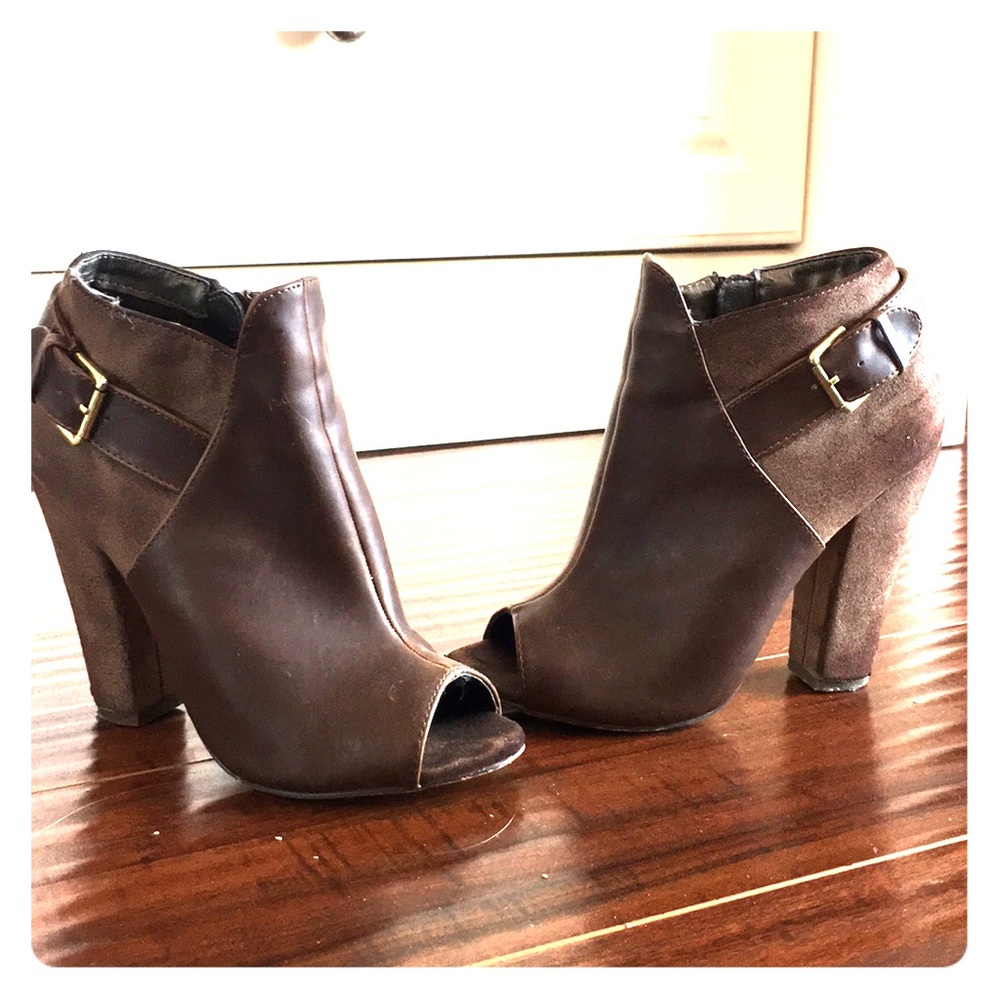 Michael Antonio Leather/Suede Brown Booties!