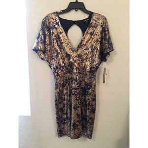 Navy and copper Gianni Bini dress