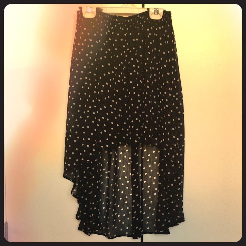 Joe Benbasset Polka Dot High-Low Skirt