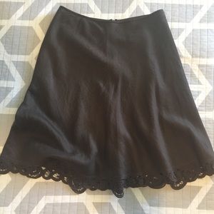 Old Navy Brown Linen Skirt