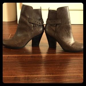 Brown/Gray Ankle Booties