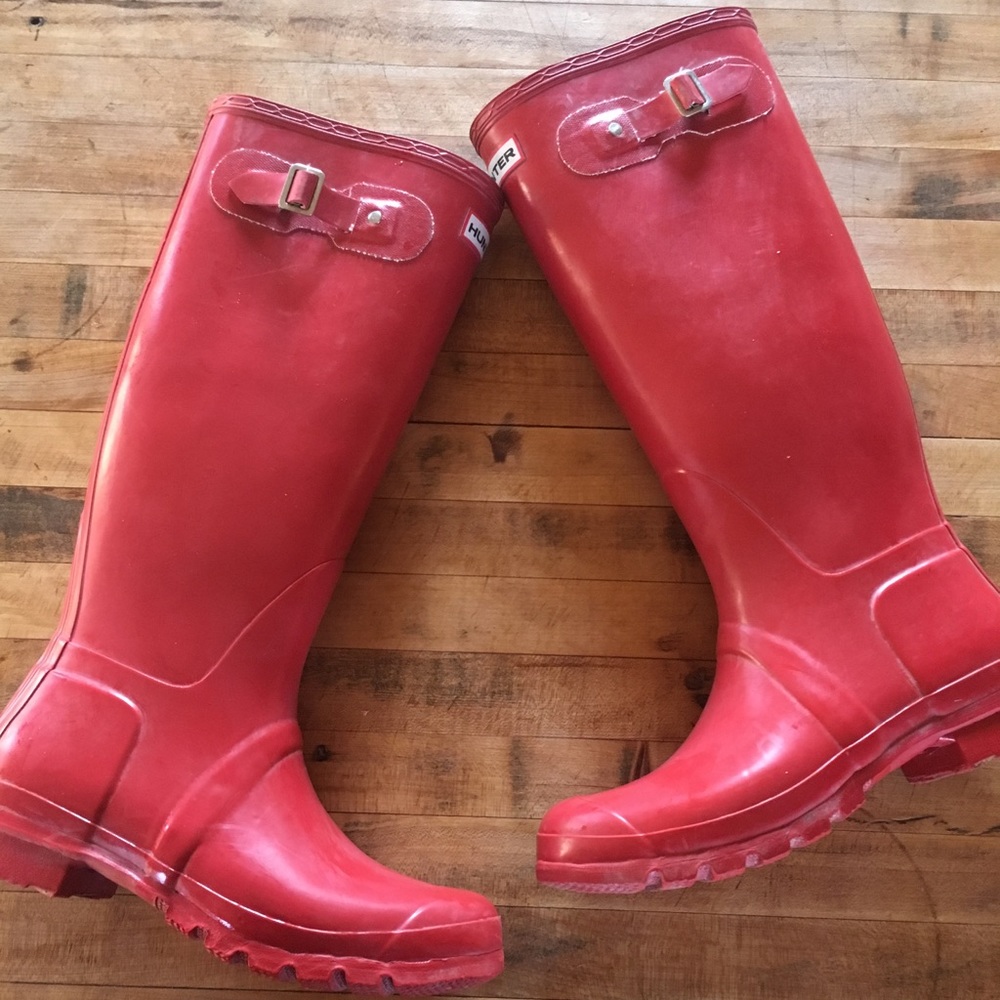 Hunter Rain Boots Red Size10