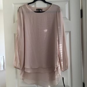 Raw Silk Taupe Blouse