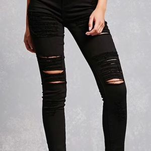 Bullhead Destroyed Black Jeans