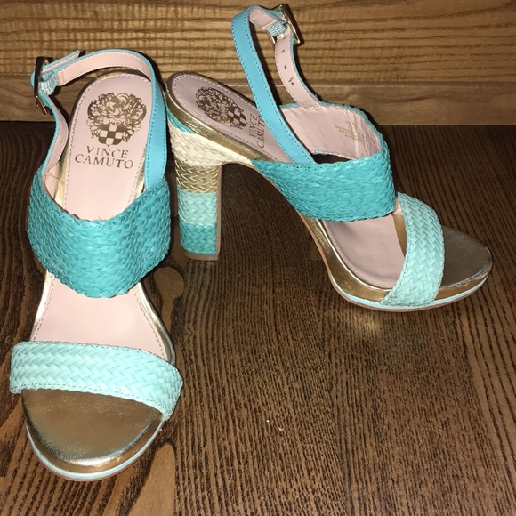 Vince Camuto teal heel sandal - Picture 2 of 4