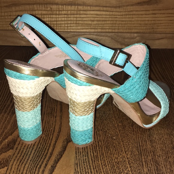Vince Camuto teal heel sandal - Picture 3 of 4