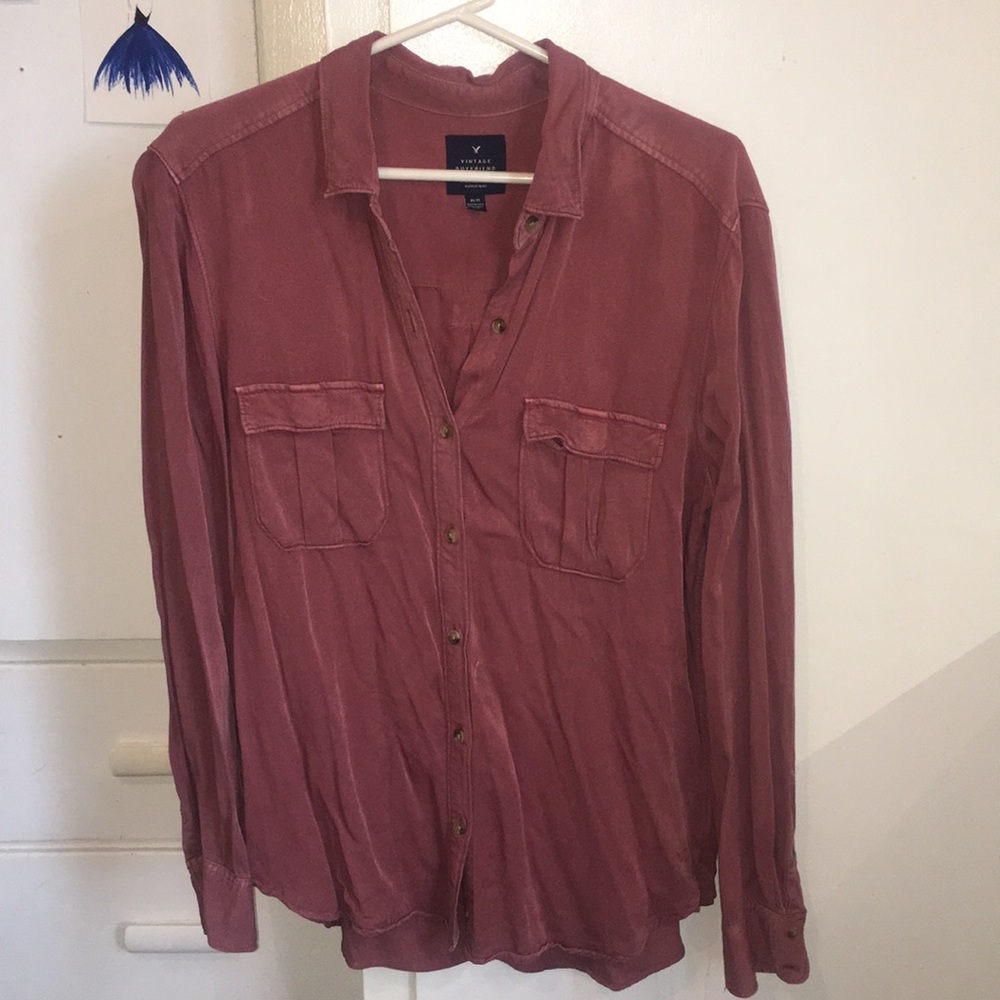American Eagle vintage boyfriend button-up