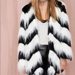 Nasty Gal De Vil Faux Fur Coat