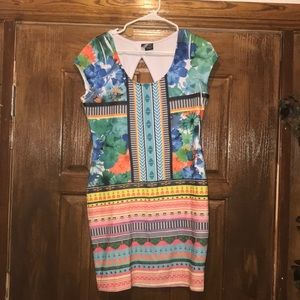 Multicolor fitted dress