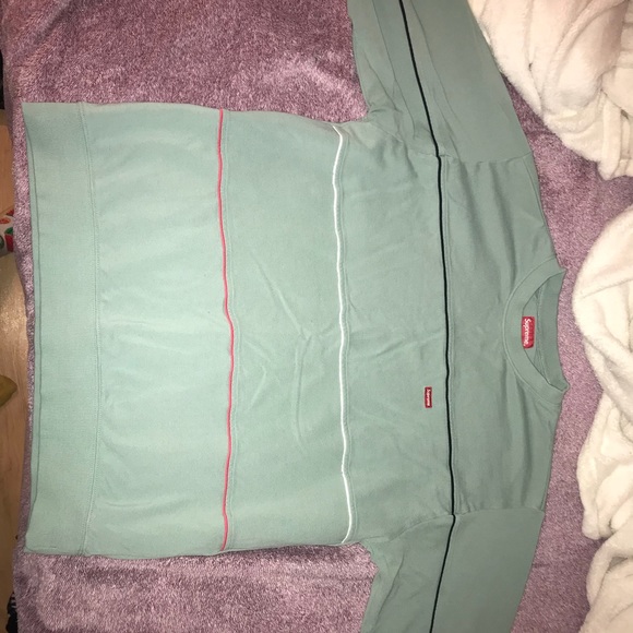 Supreme multicolor piping pique crew