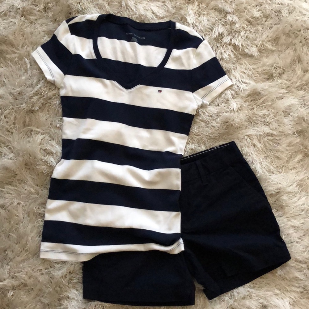 Tommy Hilfiger V-neck and matching shorts