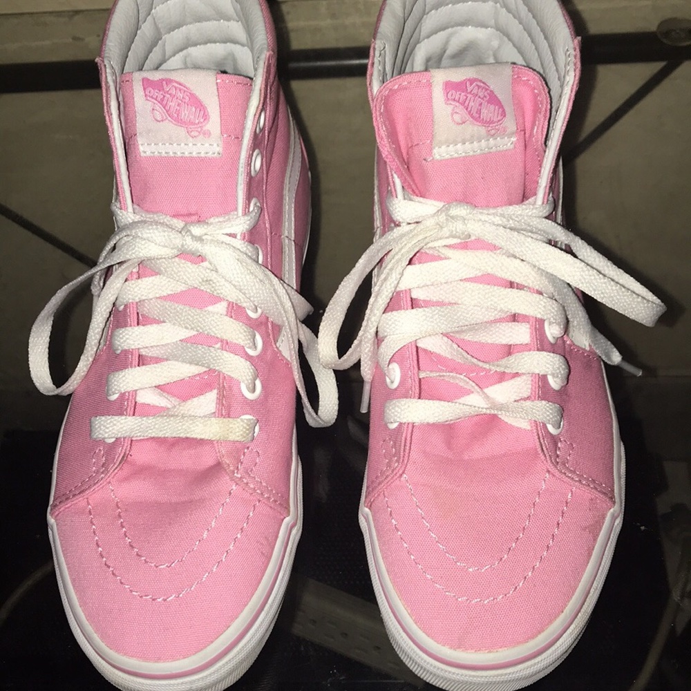 Pink high top vans