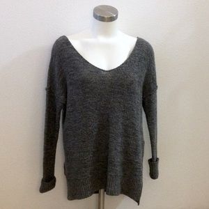 Off Shoulder Gray Sweater