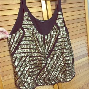 Sequin crop tank