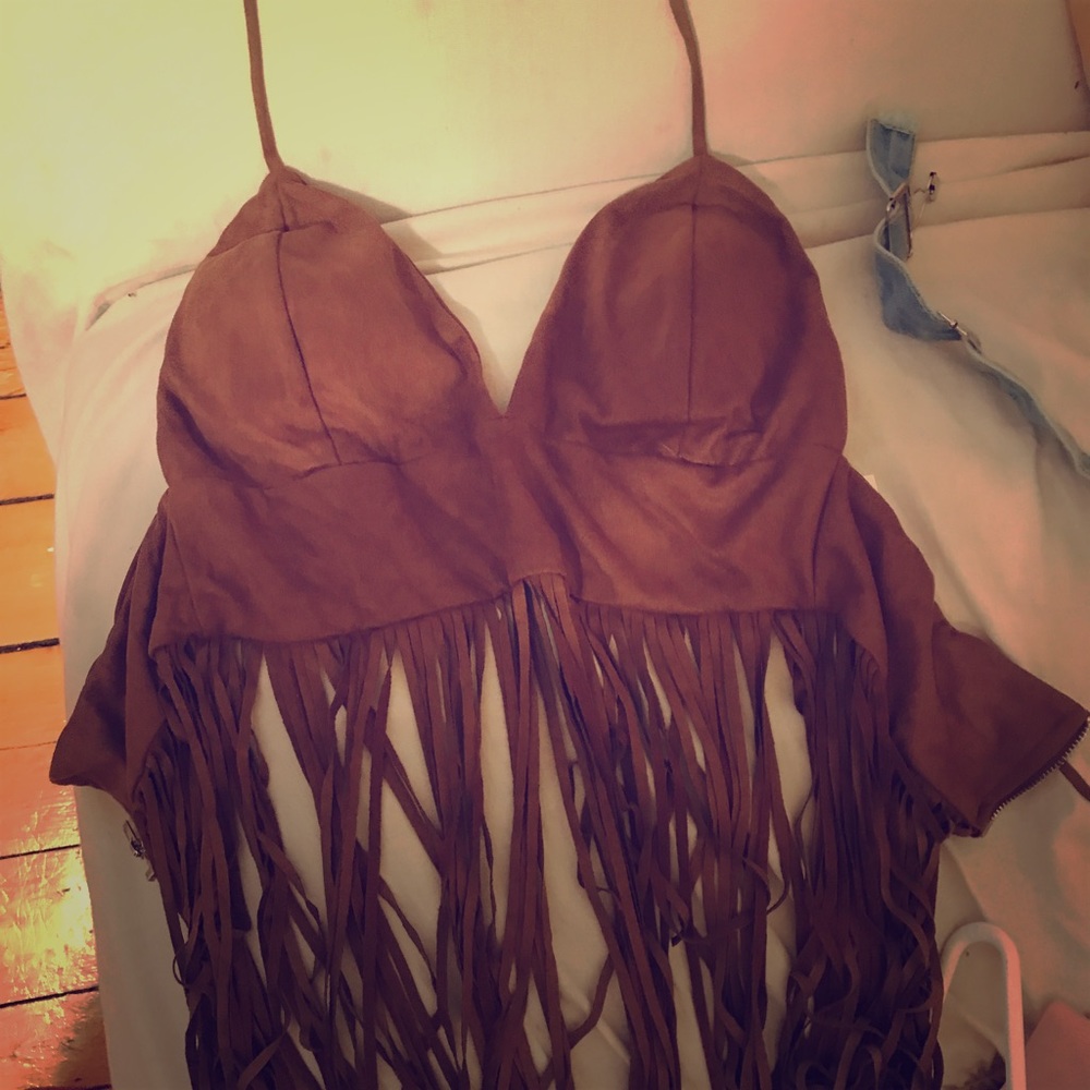 Fringe cropped top