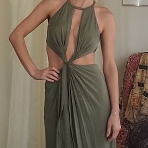 Bebe Maxi Cut out dress