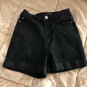 Black high waisted shorts