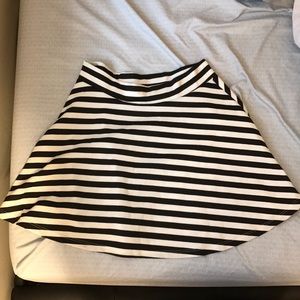 Striped high waist skirt