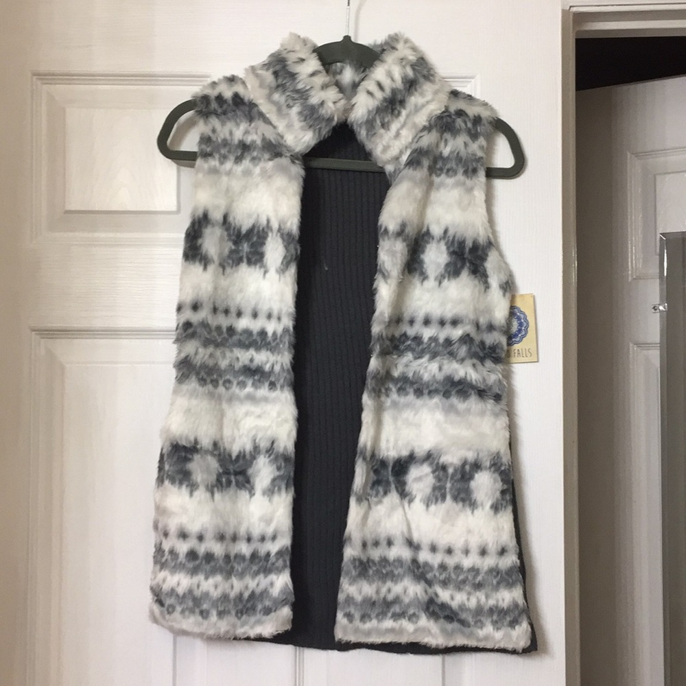 Grey Fur Vest