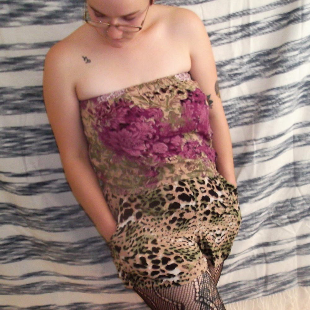 Floral/Leopard Romper