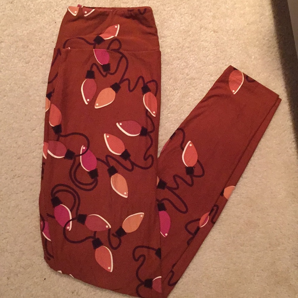 Lularoe Christmas Lights Leggings