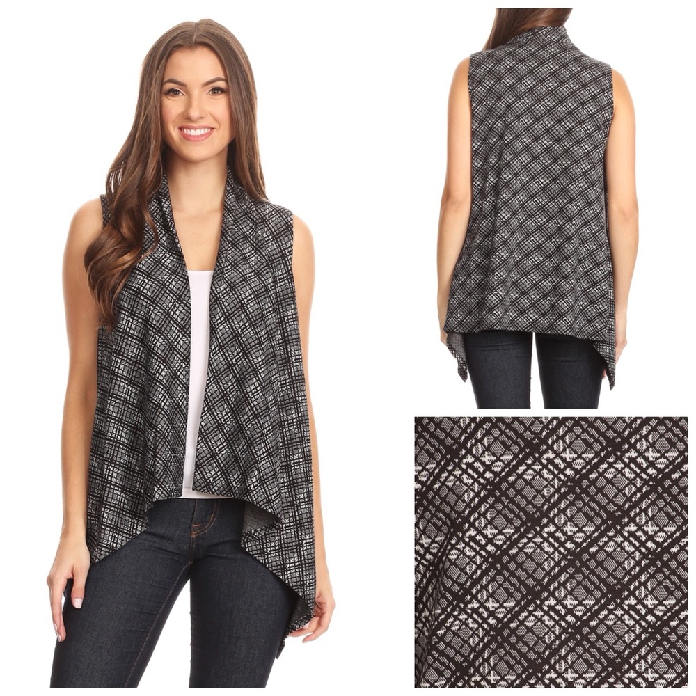 Vest with open front