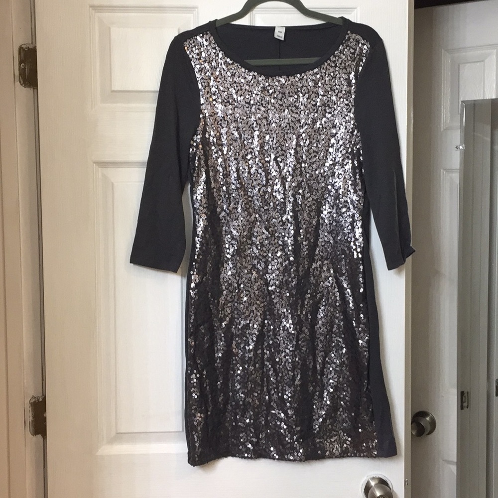 Grey Sequin Dress