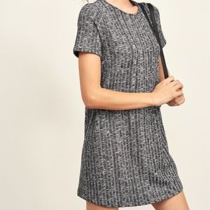 Gray ribbed dress